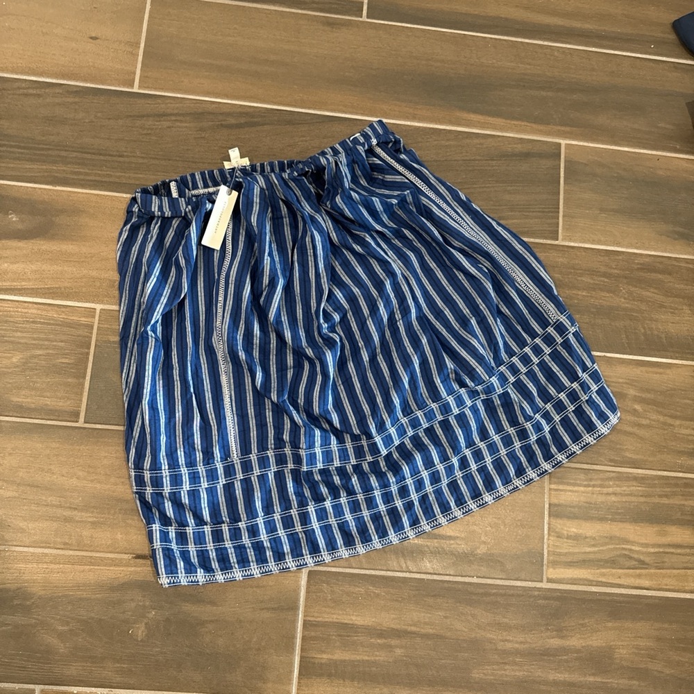 Anthropology Pilcro Skirt 
Blue and white striped skirt